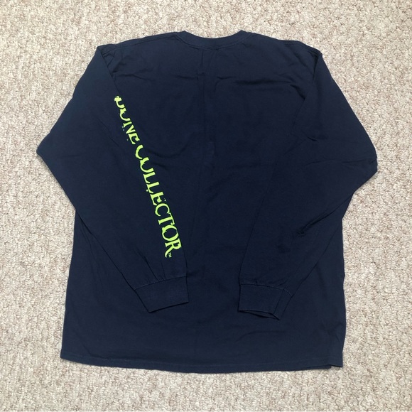 Bone Collector long sleeve tee shirt. Navy blue/lime green. Size XL - Picture 2 of 4